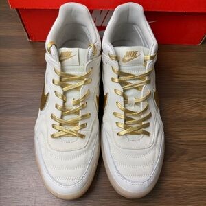 Nike  Tiempo Mid 94 NFC Size 9 Men Shoes 644824 170 Ivory/Metallic Gold